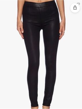 Lovers and Friends Jesse High Rise Skinny Coated Jeans Black Manchester Size 25